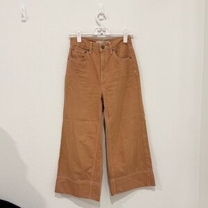 Topshop Camel Wide-Leg Jeans